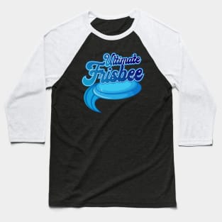 Ultimate Frisbee Blue Disc Baseball T-Shirt